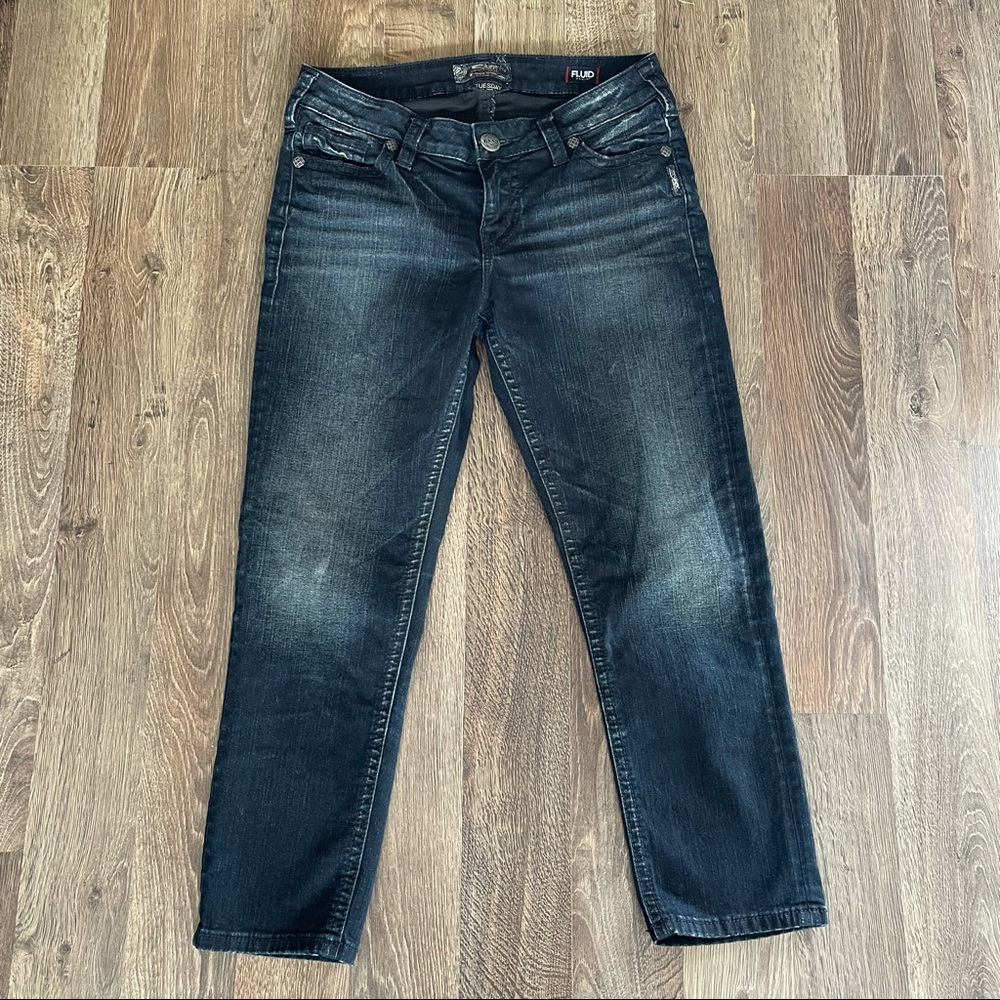 Silver Jean Capris
